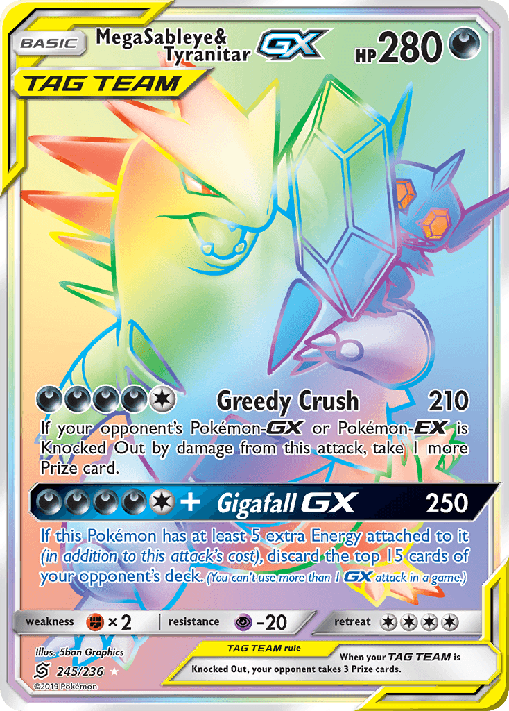 Mega Sableye & Tyranitar GX (Secret)